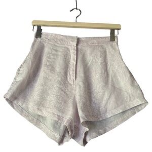 Revolve | S/W/F | Lavender Paisley Linen High‎ Rise Shorts Size S